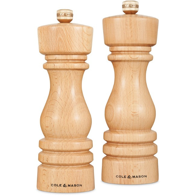 Cole & Mason London Beech Natural Salt & Pepper Mill Set