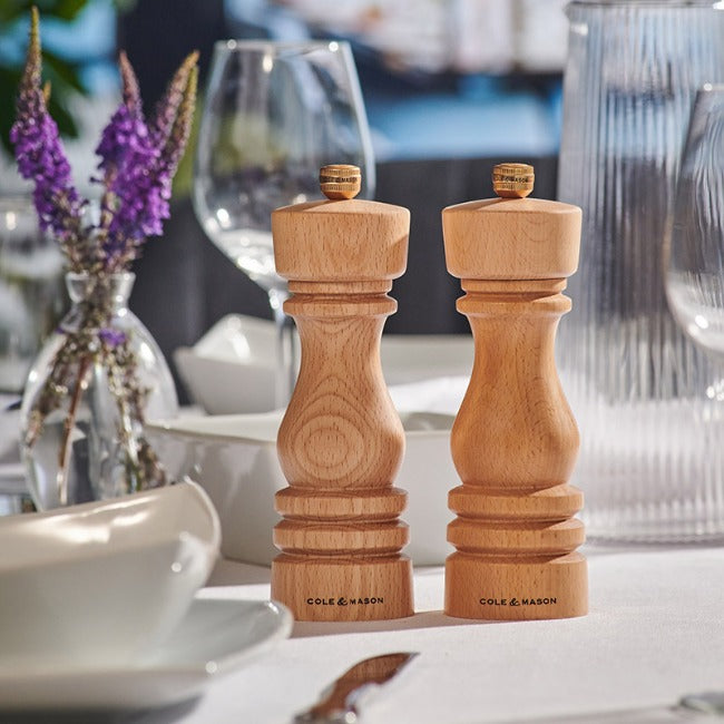 Cole & Mason London Beech Natural Salt & Pepper Mill Set