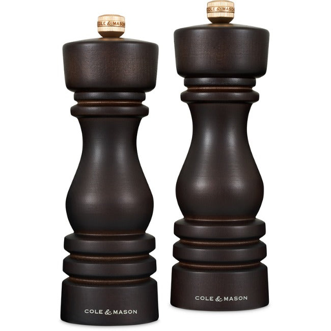 Cole & Mason London Chocolate Wood Salt & Pepper Mill Set
