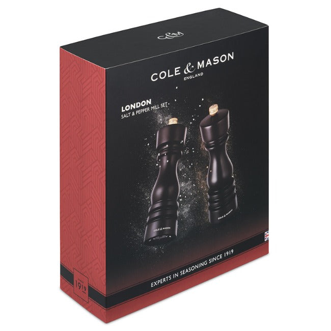 Cole & Mason London Chocolate Wood Salt & Pepper Mill Set