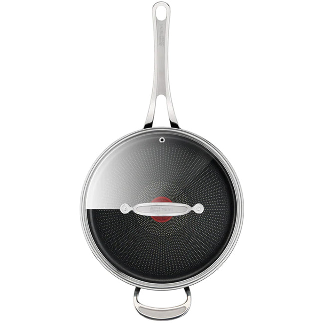 Jamie Oliver Tefal Cook's Classic 26cm Non-Stick Hard Anodised Saute Pan With Lid, 4L