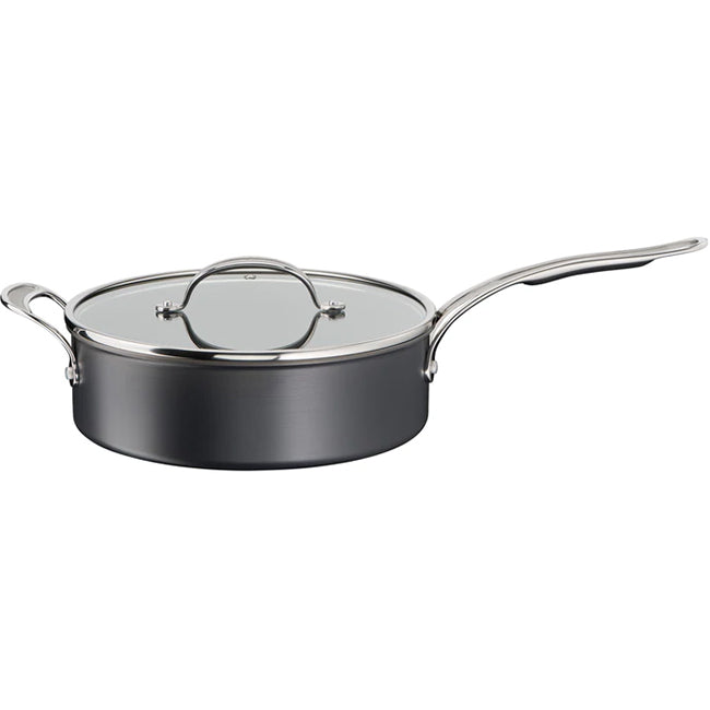 Jamie Oliver Tefal Cook's Classic 26cm Non-Stick Hard Anodised Saute Pan With Lid, 4L