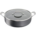 Jamie Oliver Tefal Cook's Classic 30cm Non-Stick Hard Anodised Shallow Casserole With Lid, 5.4L