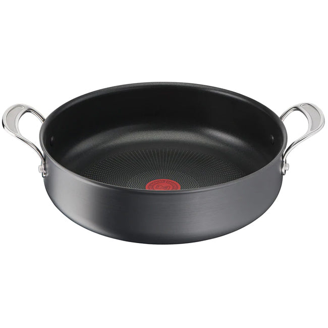 Jamie Oliver Tefal Cook's Classic 30cm Non-Stick Hard Anodised Shallow Casserole With Lid, 5.4L