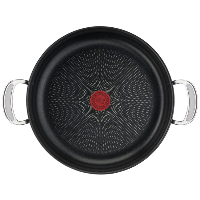 Jamie Oliver Tefal Cook's Classic 30cm Non-Stick Hard Anodised Shallow Casserole With Lid, 5.4L