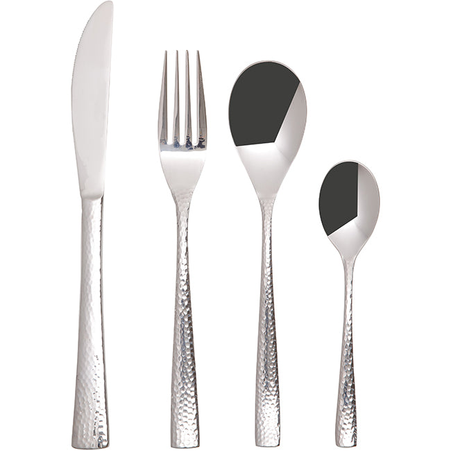 Maxwell & Williams Wayland Hammered Cutlery Set, 16pc