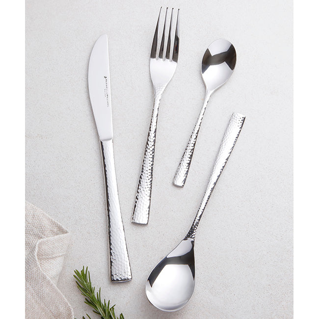 Maxwell & Williams Wayland Hammered Cutlery Set, 16pc