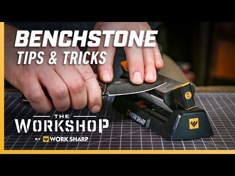 Work Sharp BenchStone Knife Sharpener with TriBrasive & Pivot Response