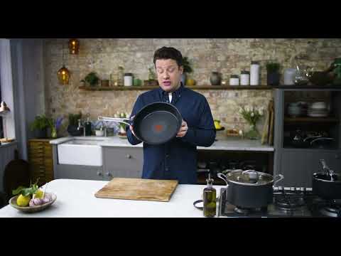 Jamie Oliver Tefal Cook's Classic 30cm Non-Stick Hard Anodised Shallow Casserole With Lid, 5.4L