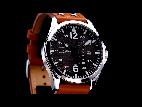 Stuhrling Original Aeronaut Aviator Men's Automatic Wrist Watch