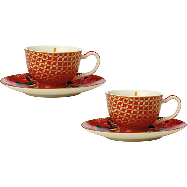 Maxwell & Williams Teas & C's Silk Road Footed Demi Cup & Saucer, Set Of 2