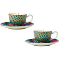 Maxwell & Williams Teas & C's Silk Road Footed Demi Cup & Saucer, Set Of 2