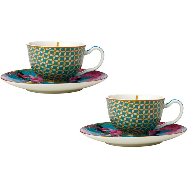 Maxwell & Williams Teas & C's Silk Road Footed Demi Cup & Saucer, Set Of 2