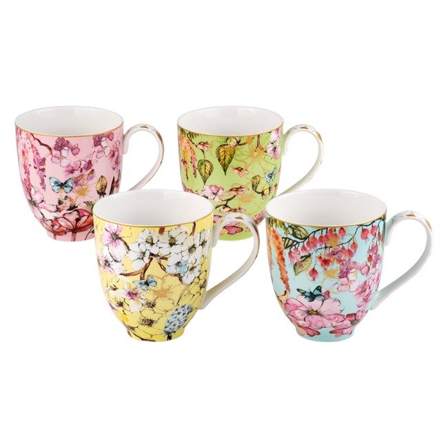 Maxwell & Williams Enchantment Coupe Mugs, Set Of 4