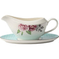 Jenna Clifford Wavy Rose Gravy Boat & Saucer
