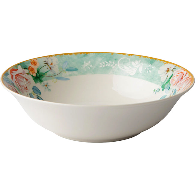 Jenna Clifford Green Floral Salad Bowl