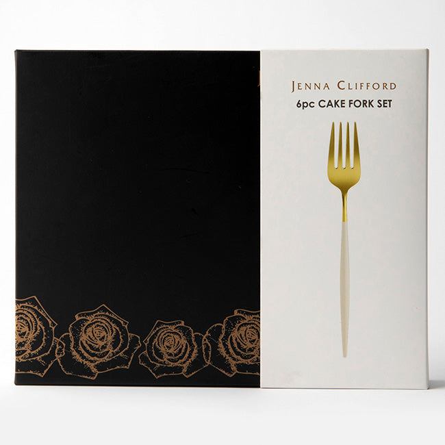 Jenna Clifford Satin Cake Forks, Set Of 6