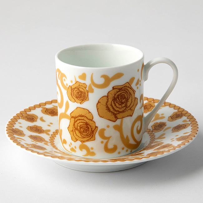 Jenna Clifford Mica Gold Espresso Cup & Saucer, Set Of 2