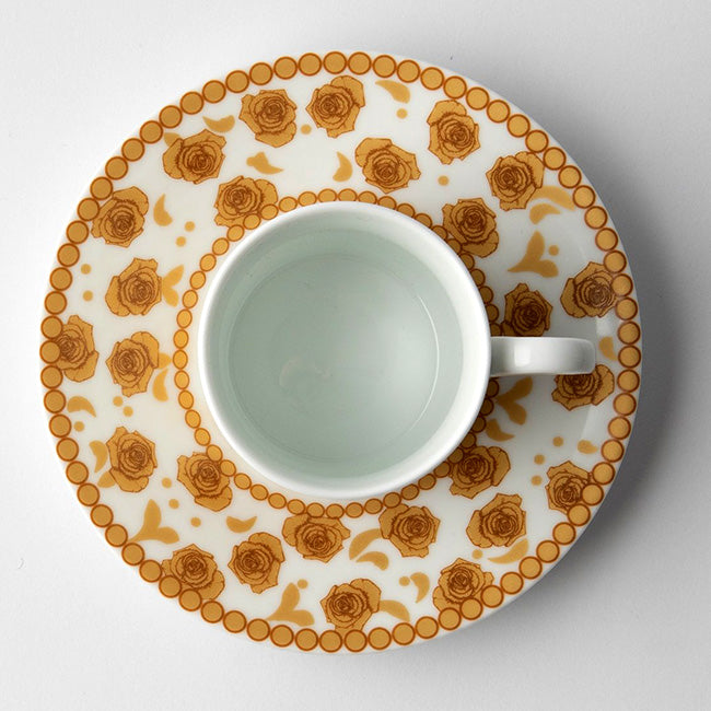 Jenna Clifford Mica Gold Espresso Cup & Saucer, Set Of 2