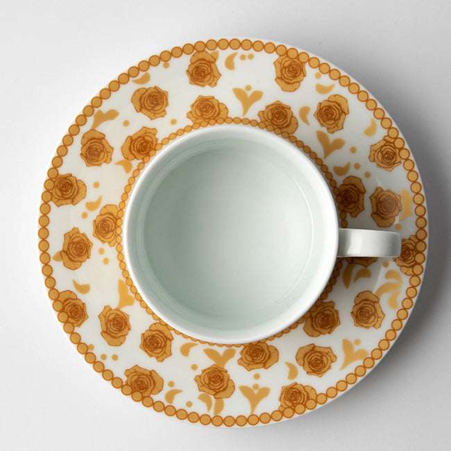 Jenna Clifford Mica Gold Tea Cup & Saucer, Set Of 2