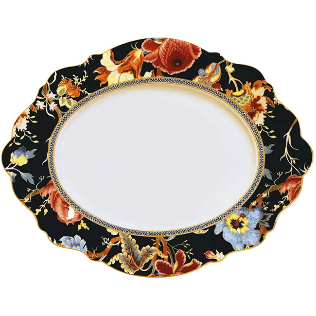 Jenna Clifford Midnight Bloom Oval Platter, 35cm