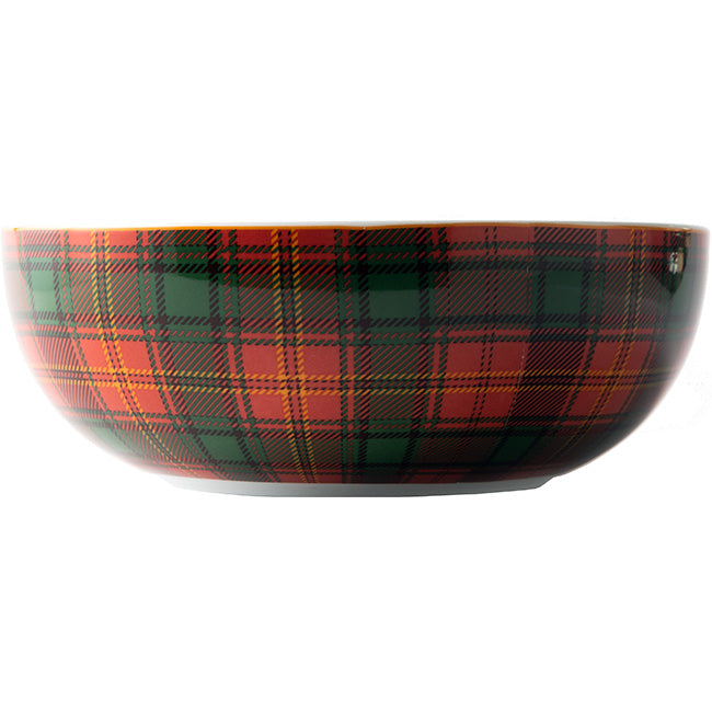 Jenna Clifford Red Tartan Salad Bowl