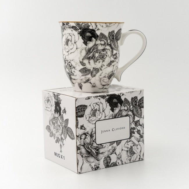 Jenna Clifford Black Rose Mug