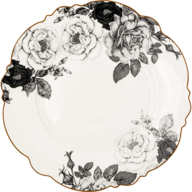 Jenna Clifford Black Rose Charger Plate, 30cm