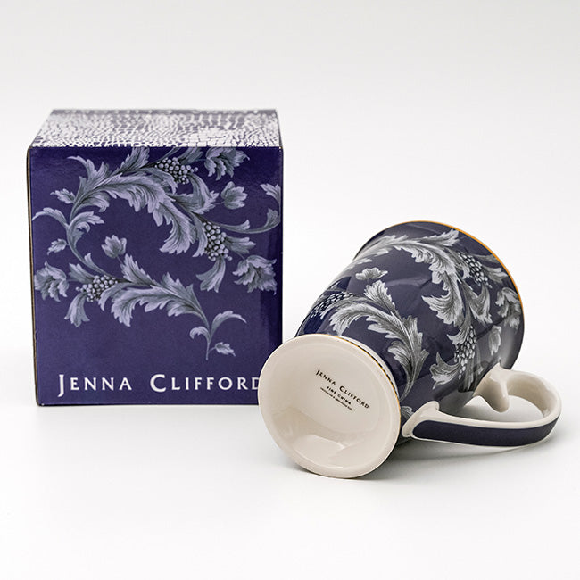 Jenna Clifford Blue Fern Footed Mug