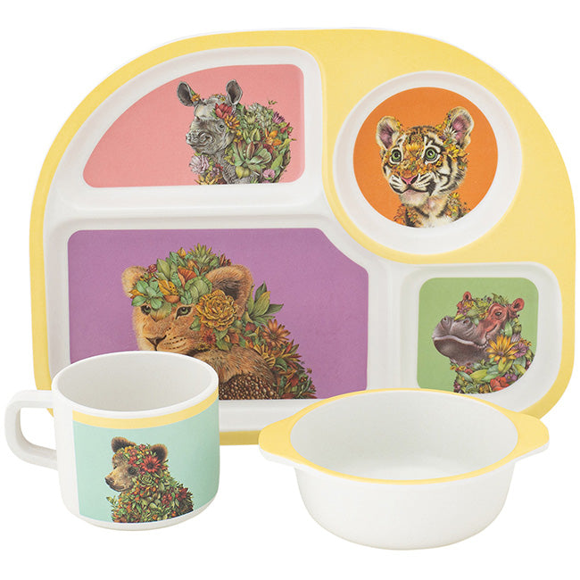 Maxwell & Williams Marini Ferlazzo Wild Planet Children's Bamboo Dinner Set, 3pc