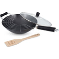 Ken Hom Excellence Non-Stick Carbon Steel Wok Set