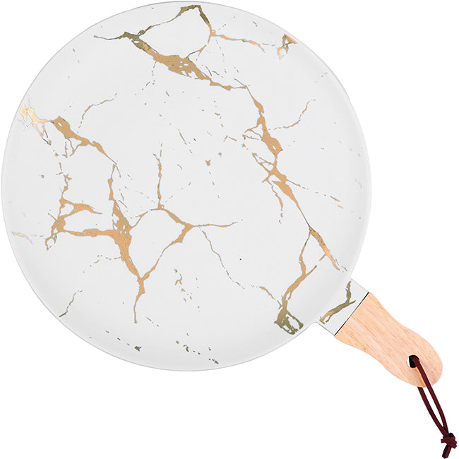Nicolson Russell Kintsugi Round Platter With Wooden Handle