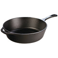Lodge Seasoned Cast Iron Deep Skillet With Helper Handle