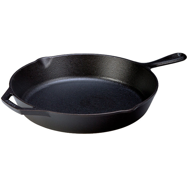Lodge Seasoned Cast Iron Skillet Pan With Helper Handle