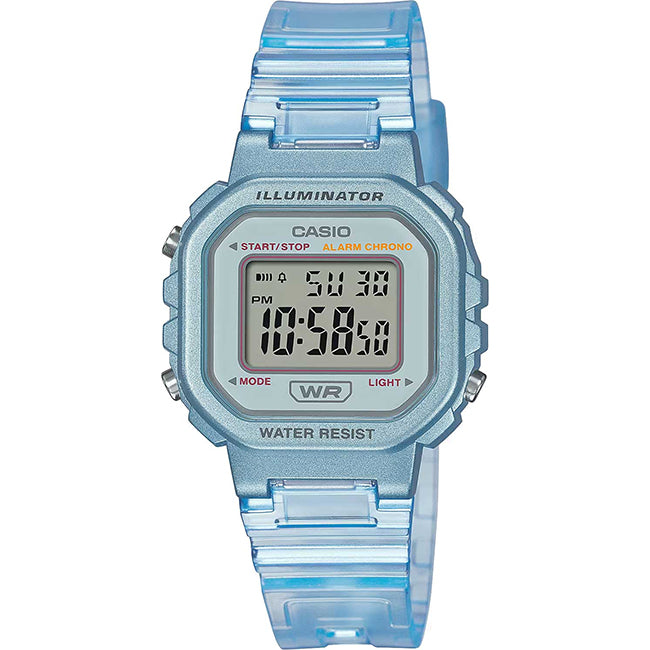 Casio Retro Women's Translucent Digital Wrist Watch, LA-20WHS