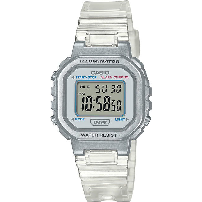 Casio Retro Women's Translucent Digital Wrist Watch, LA-20WHS