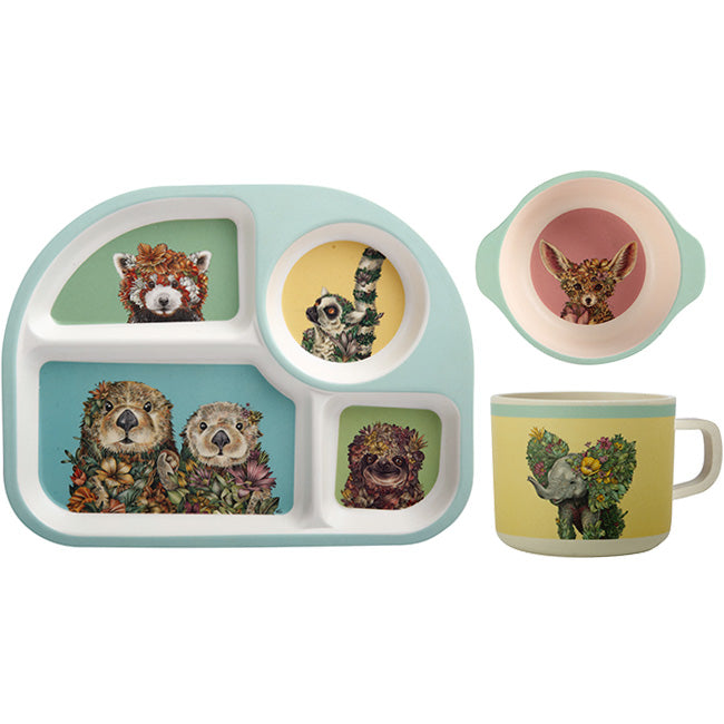 Maxwell & Williams Marini Ferlazzo Wild Planet Children's Bamboo Dinner Set, 3pc