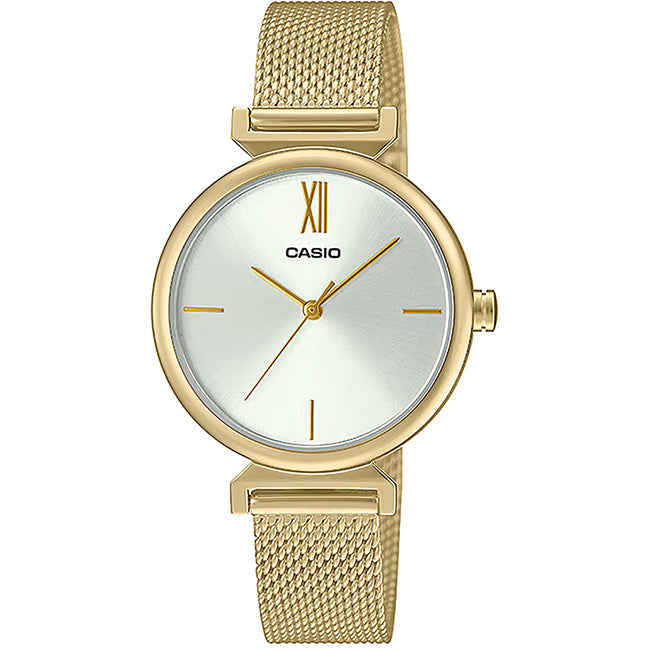 Casio Standard Women's Analogue Mesh Wrist Watch, LTP-2023VMB/G