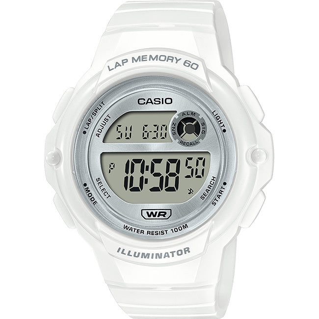 Casio Standard Women's 100m Digital Fitness Wrist Watch, LWS-1200H-7A1VDF