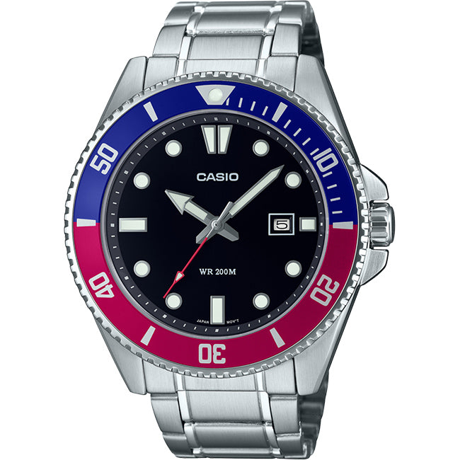 Casio Standard Men's 200m Analogue Wrist Watch, MDV-107D