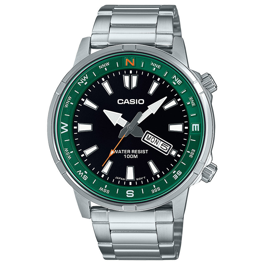 Casio Standard Men's 100 Compass Analogue Wrist Watch, MTD-130D
