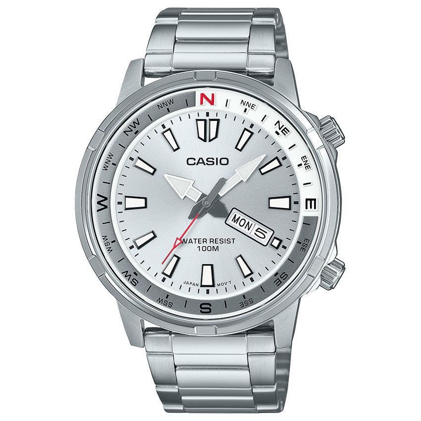 Casio Standard Men's 100 Compass Analogue Wrist Watch, MTD-130D