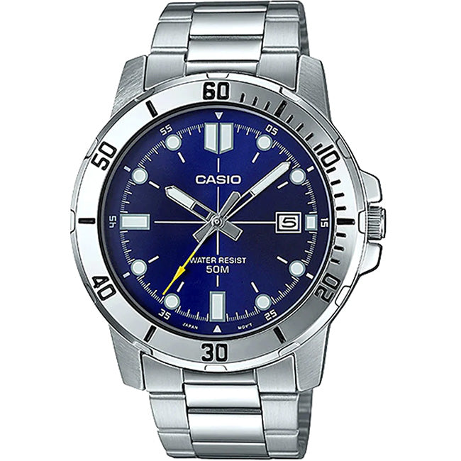 Casio Standard Men's 50m Analogue Wrist Watch, MTP-VD01D