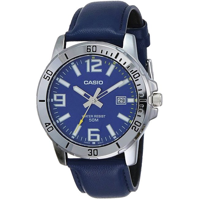 Casio Standard Men's 50m Analogue Wrist Watch, MTP-VD01L