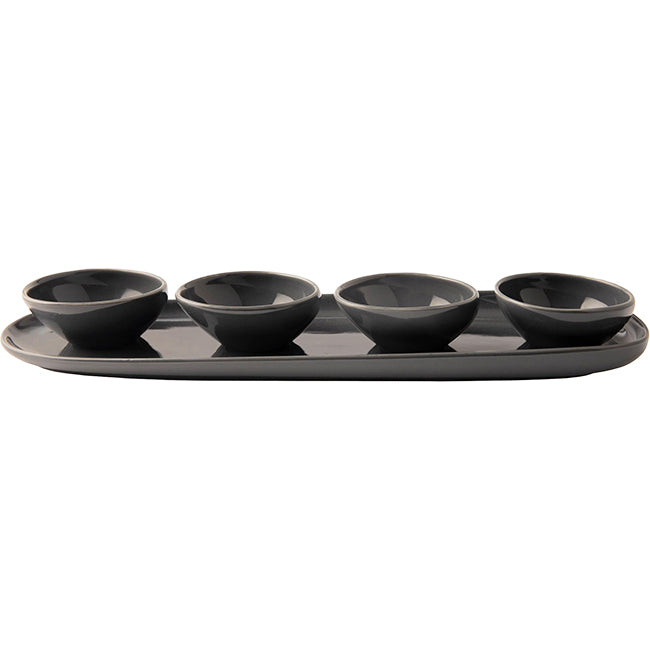 Omada Irregular Platter With 4 Serving Bowls