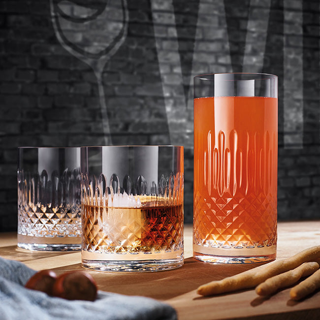 Luigi Bormioli Diamante Whiskey Glasses, Set of 4