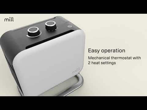 Mill Black Compact PTC Fan Heater