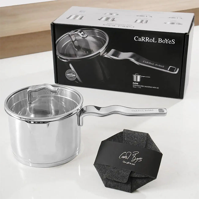 Carrol Boyes Stainless Steel Saucepan, Flow, 16cm