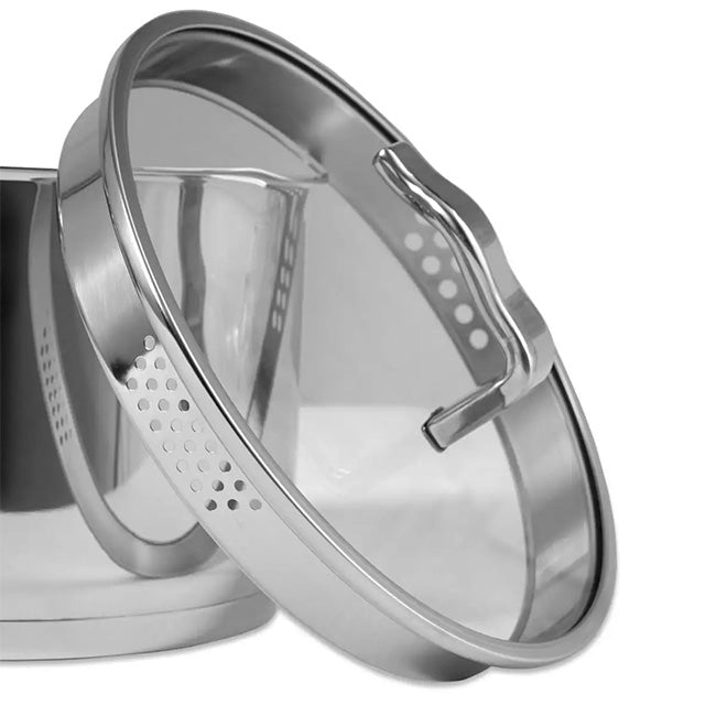 Carrol Boyes 24cm Stainless Steel Stock Pot, Flow, 7L