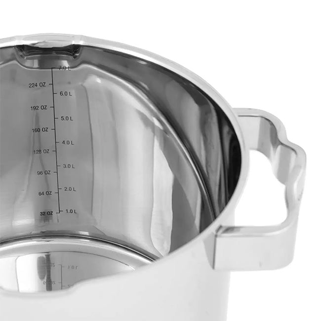Carrol Boyes 24cm Stainless Steel Stock Pot, Flow, 7L